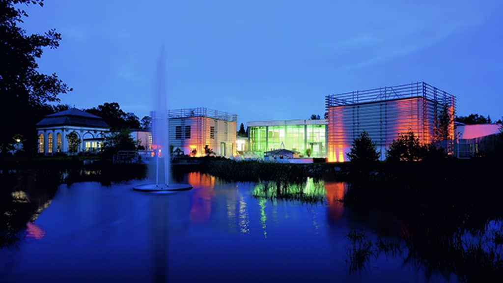 Therme Bad Steben bei Nacht